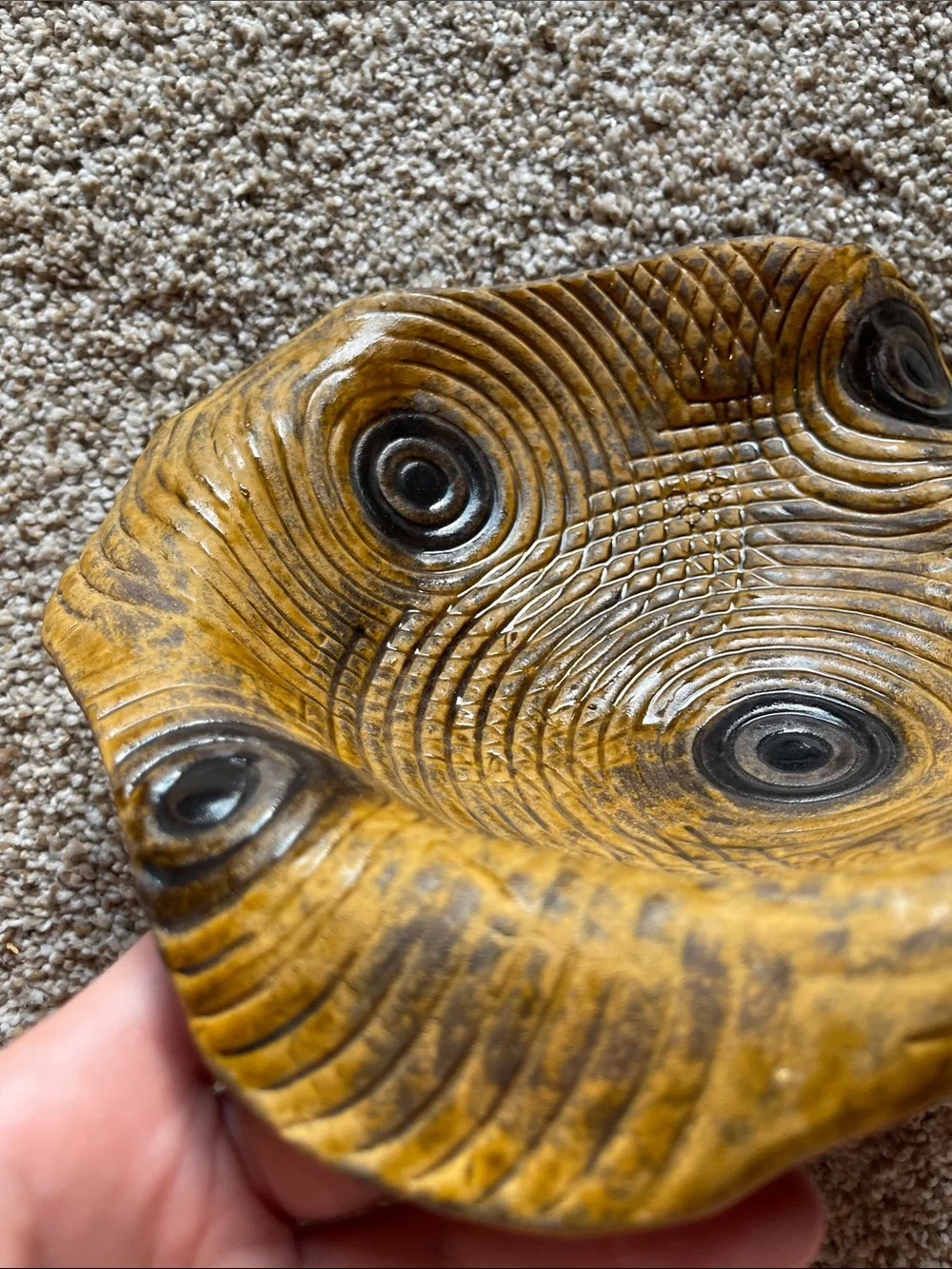 Handmade Pottery - Catchall Bowl - Rustic Yellow-Brown Accent